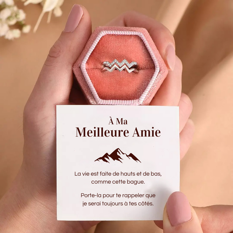 Bague Ajustable - À ma meilleure amie - Je serai toujours à tes côtés