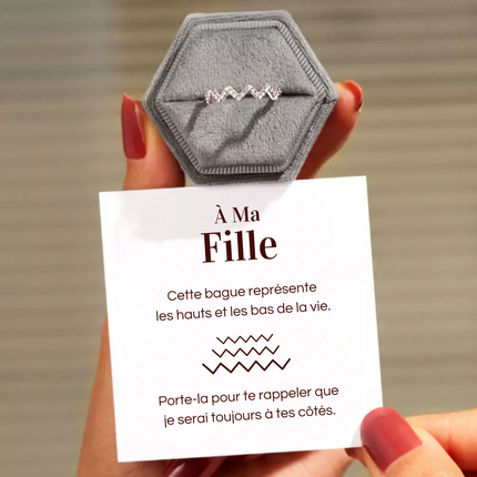 Bague Ajustable - À ma fille - Je serai toujours à tes côtés (Edition limitée)