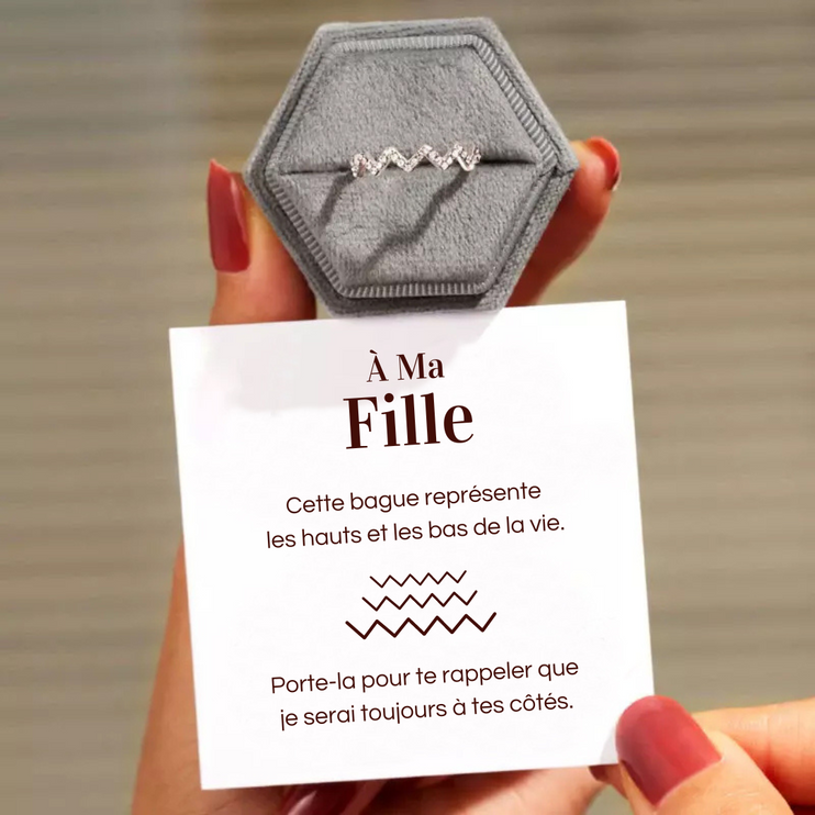 Bague Ajustable - À ma fille - Je serai toujours à tes côtés (Edition limitée)